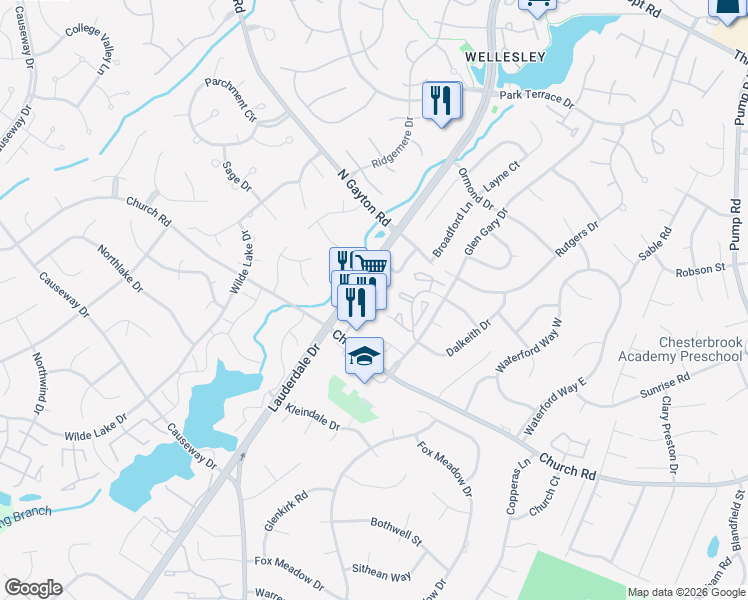 map of restaurants, bars, coffee shops, grocery stores, and more near 3081 Lauderdale Drive in Richmond