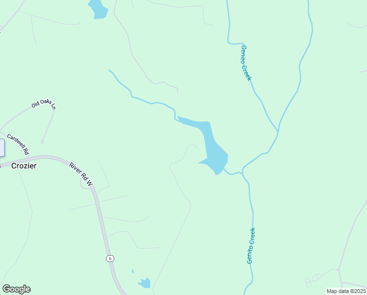 map of restaurants, bars, coffee shops, grocery stores, and more near 585 Blue Goose Road in Crozier