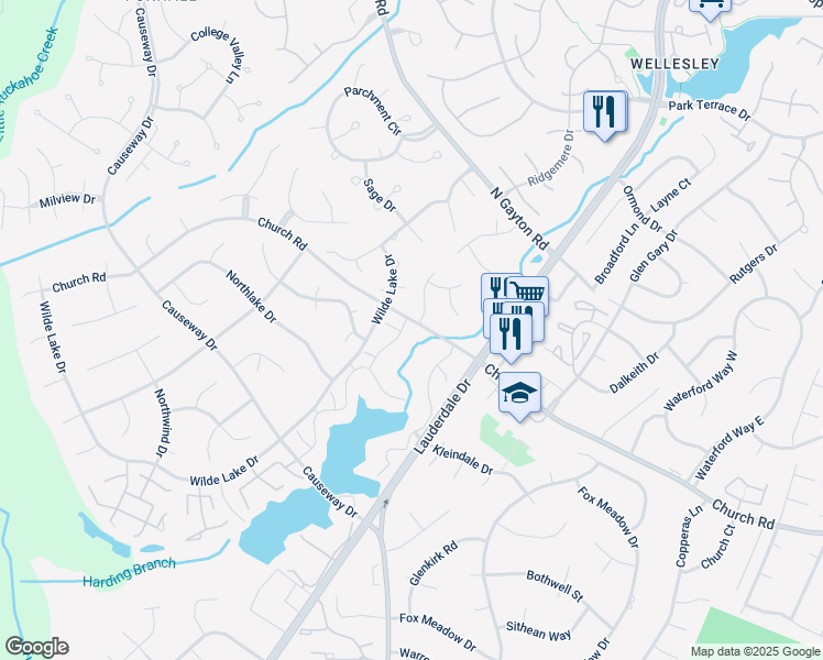 map of restaurants, bars, coffee shops, grocery stores, and more near 12007 Shore View Drive in Richmond