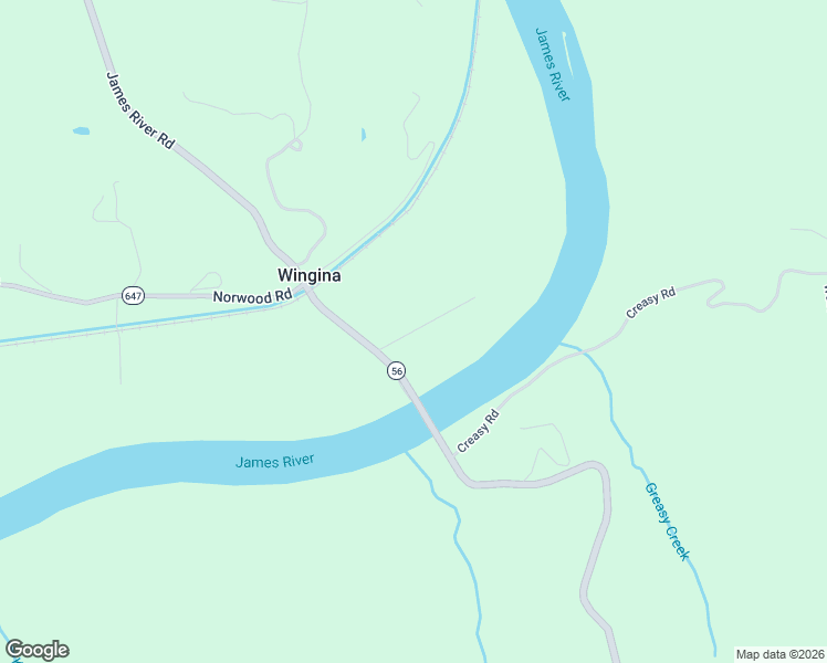 map of restaurants, bars, coffee shops, grocery stores, and more near in Wingina