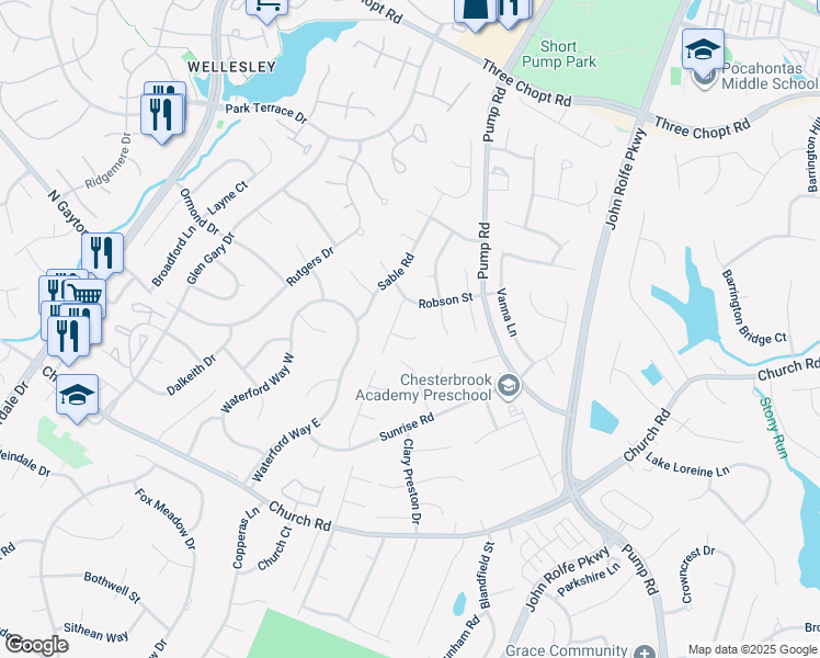 map of restaurants, bars, coffee shops, grocery stores, and more near 12006 Burrard Court in Richmond