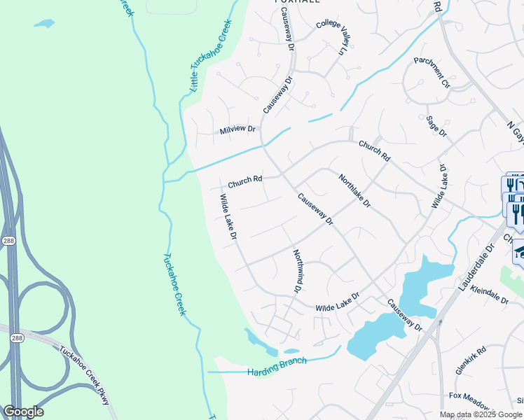 map of restaurants, bars, coffee shops, grocery stores, and more near 2519 Drammen Place in Short Pump