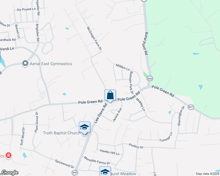 map of restaurants, bars, coffee shops, grocery stores, and more near 8420 Lee Davis Road in Mechanicsville