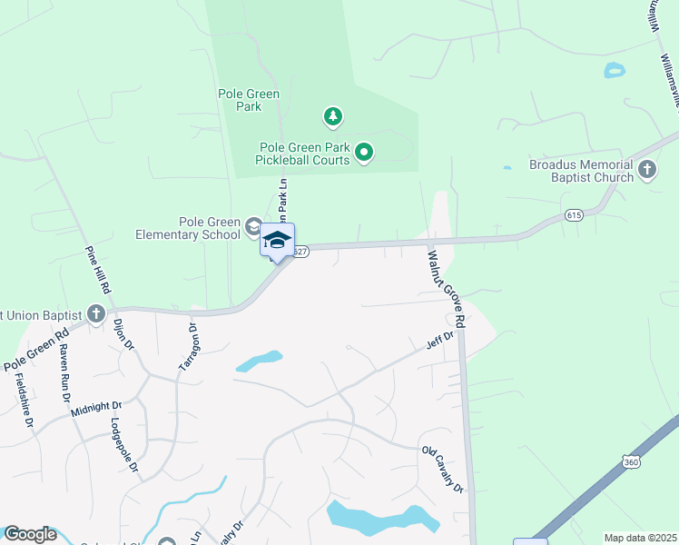 map of restaurants, bars, coffee shops, grocery stores, and more near 6049 Pole Green Road in Mechanicsville