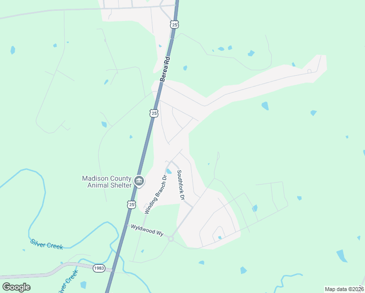 map of restaurants, bars, coffee shops, grocery stores, and more near 108 Maple Drive in Berea