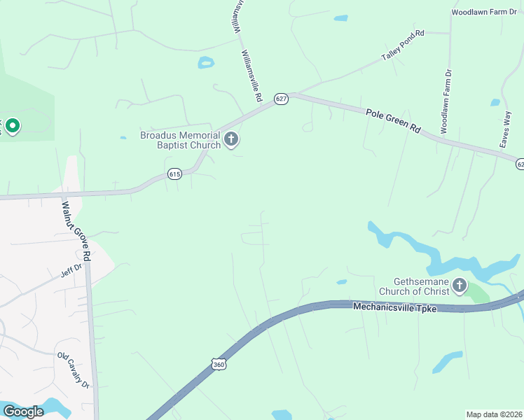 map of restaurants, bars, coffee shops, grocery stores, and more near 8416 Arnold Road in Mechanicsville