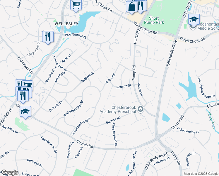 map of restaurants, bars, coffee shops, grocery stores, and more near 2814 Burrard Street in Richmond