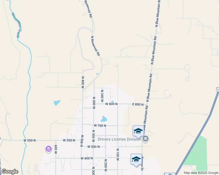 map of restaurants, bars, coffee shops, grocery stores, and more near 50 West 100 South in Blanding