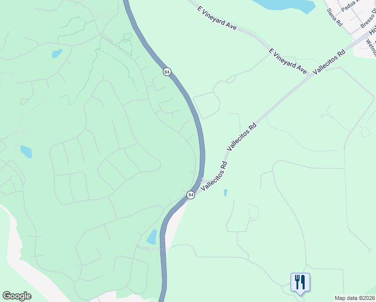 map of restaurants, bars, coffee shops, grocery stores, and more near 3397 East Ruby Hill Drive in Pleasanton
