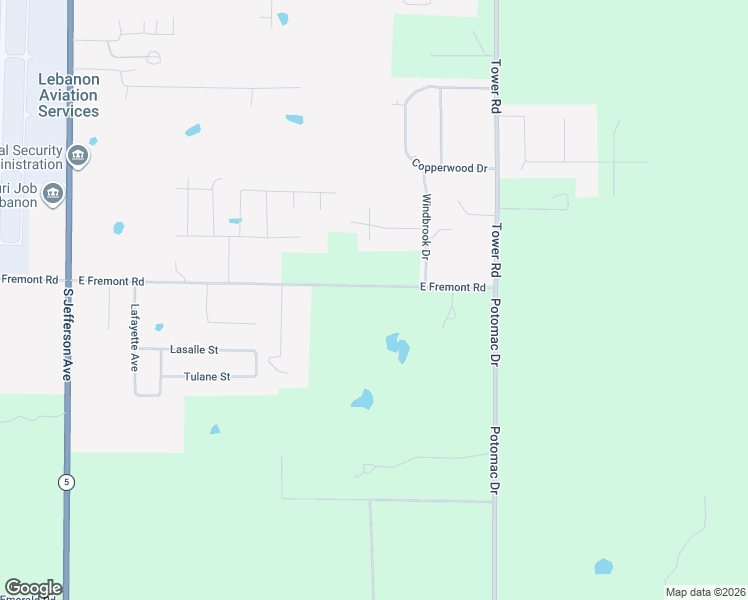 map of restaurants, bars, coffee shops, grocery stores, and more near 12738 East Fremont Road in Lebanon