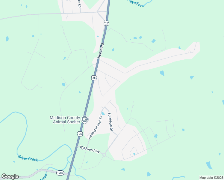 map of restaurants, bars, coffee shops, grocery stores, and more near 108 Maple Drive in Berea