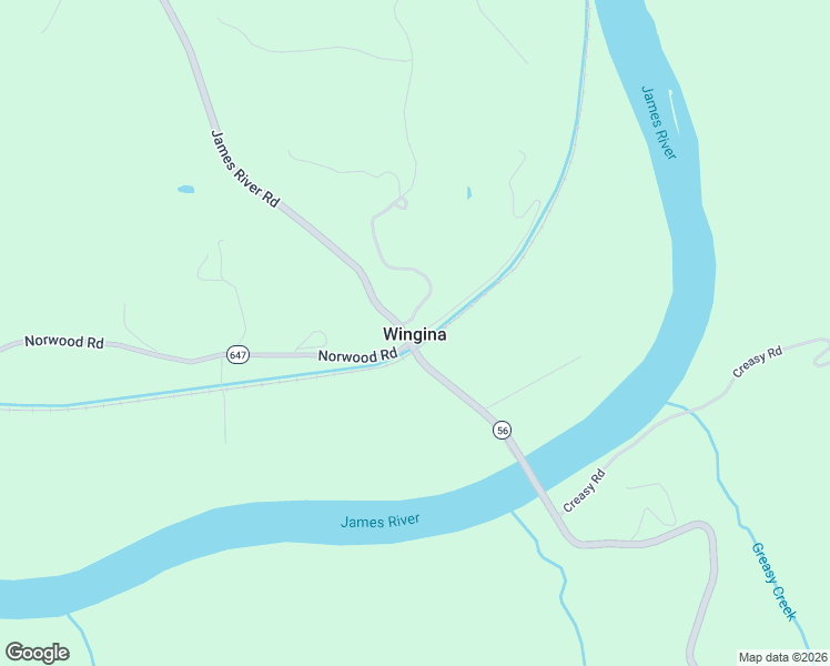 map of restaurants, bars, coffee shops, grocery stores, and more near in Wingina