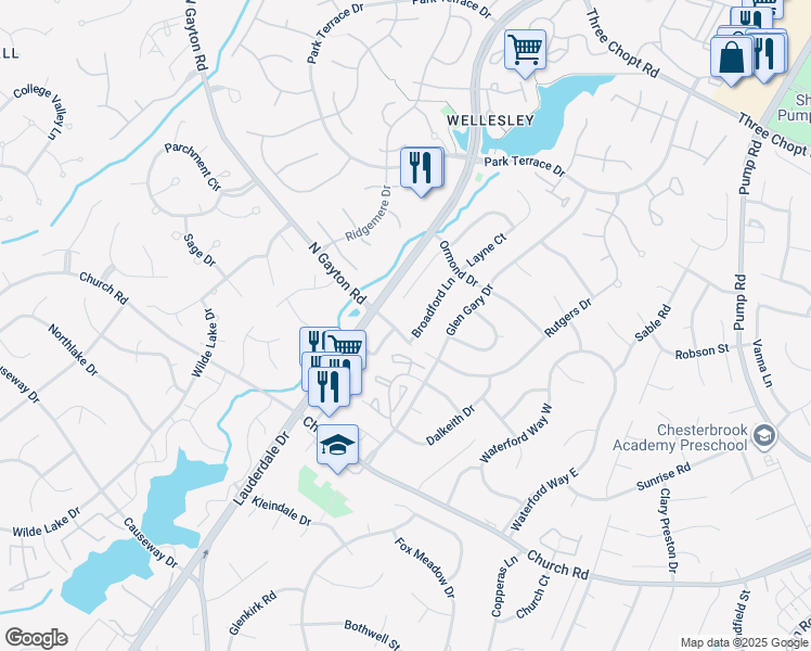 map of restaurants, bars, coffee shops, grocery stores, and more near 12104 Rutgers Drive in Richmond
