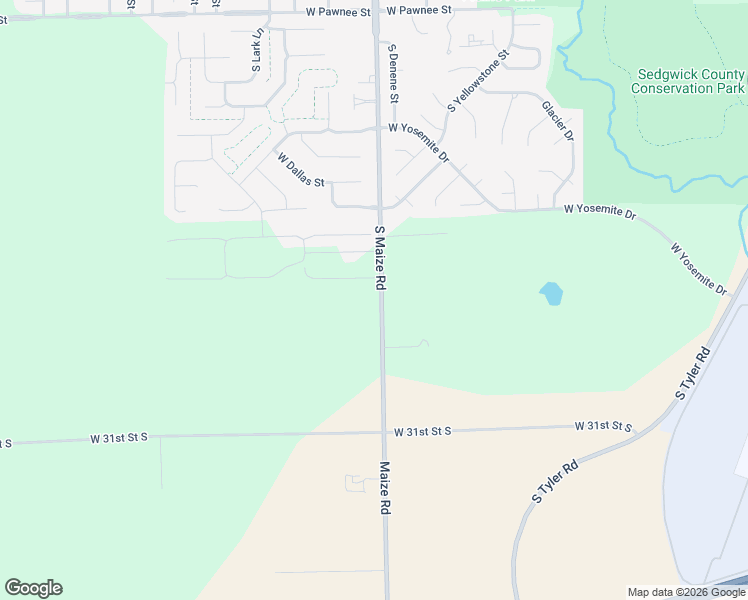 map of restaurants, bars, coffee shops, grocery stores, and more near 2927 South Maize Road in Wichita