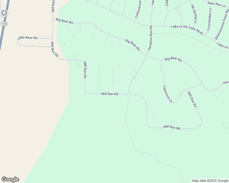 map of restaurants, bars, coffee shops, grocery stores, and more near 72 Mill Run Road in Mosca