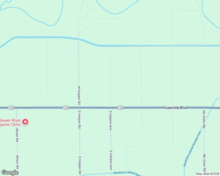 map of restaurants, bars, coffee shops, grocery stores, and more near 224 North Indiana Avenue in Modesto