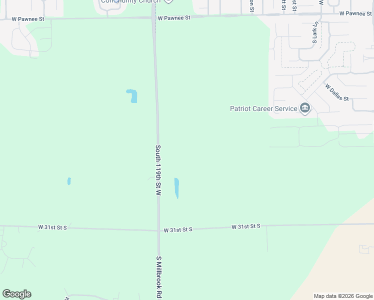 map of restaurants, bars, coffee shops, grocery stores, and more near 2400-3198 South 119th Street West in Wichita