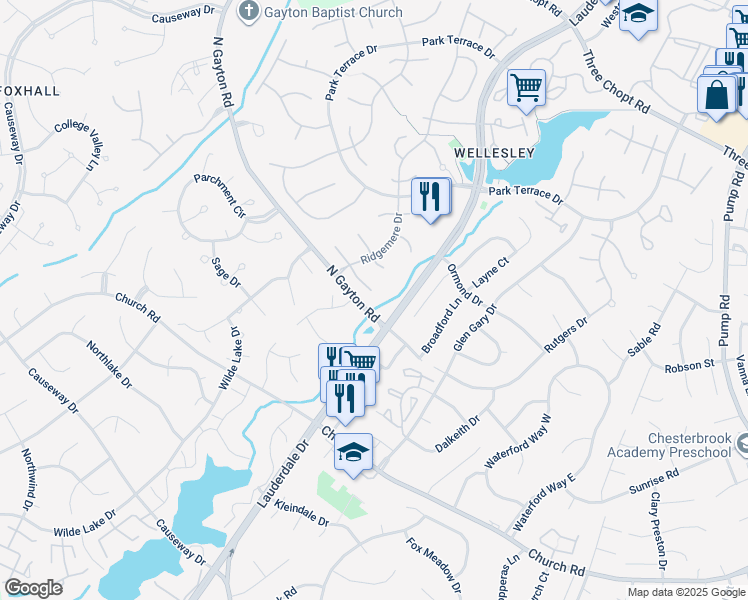 map of restaurants, bars, coffee shops, grocery stores, and more near 13001 Densmore Court in Richmond