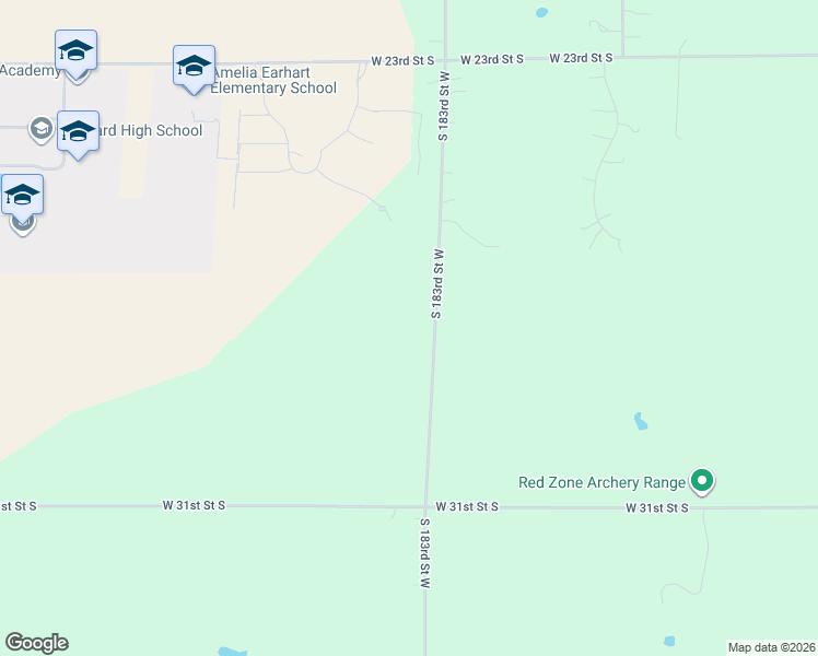 map of restaurants, bars, coffee shops, grocery stores, and more near 2779-3099 South 183rd Street West in Goddard