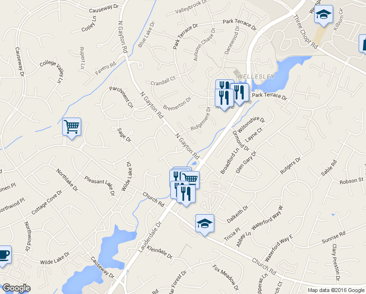 map of restaurants, bars, coffee shops, grocery stores, and more near 12745 Stonebriar Lane in Henrico