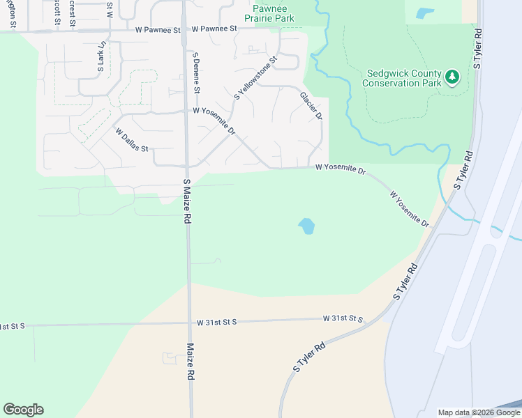 map of restaurants, bars, coffee shops, grocery stores, and more near 2816 South Maize Road in Wichita