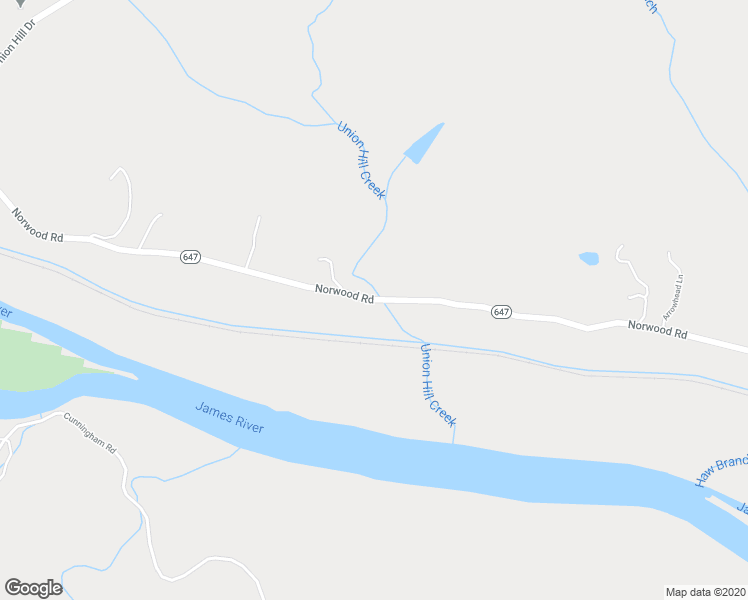 map of restaurants, bars, coffee shops, grocery stores, and more near 11245 Norwood Road in Wingina
