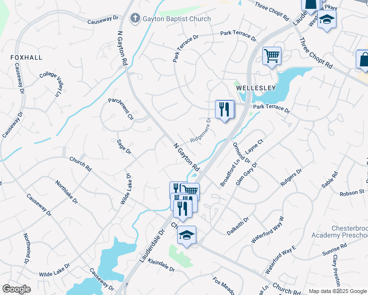 map of restaurants, bars, coffee shops, grocery stores, and more near 13029 Densmore Court in Richmond