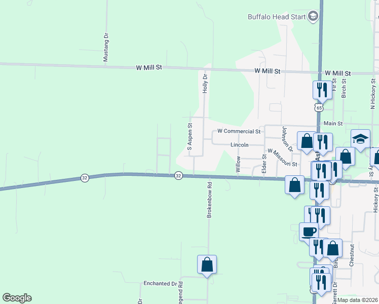 map of restaurants, bars, coffee shops, grocery stores, and more near 206 Holly Drive in Buffalo