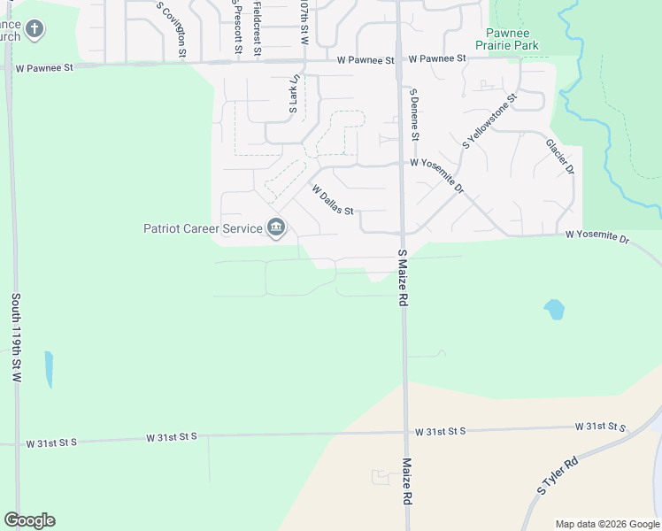 map of restaurants, bars, coffee shops, grocery stores, and more near 10707 West Greenfield Circle in Wichita