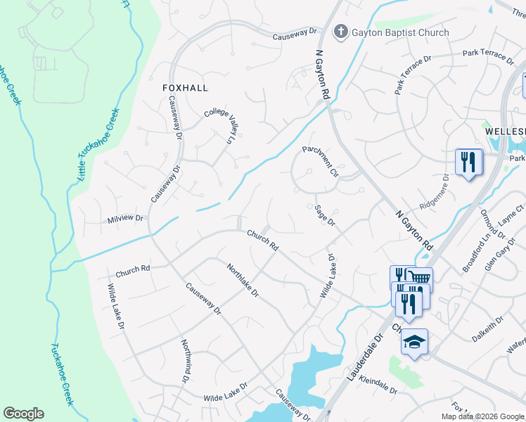 map of restaurants, bars, coffee shops, grocery stores, and more near 12745 Storrow Road in Richmond