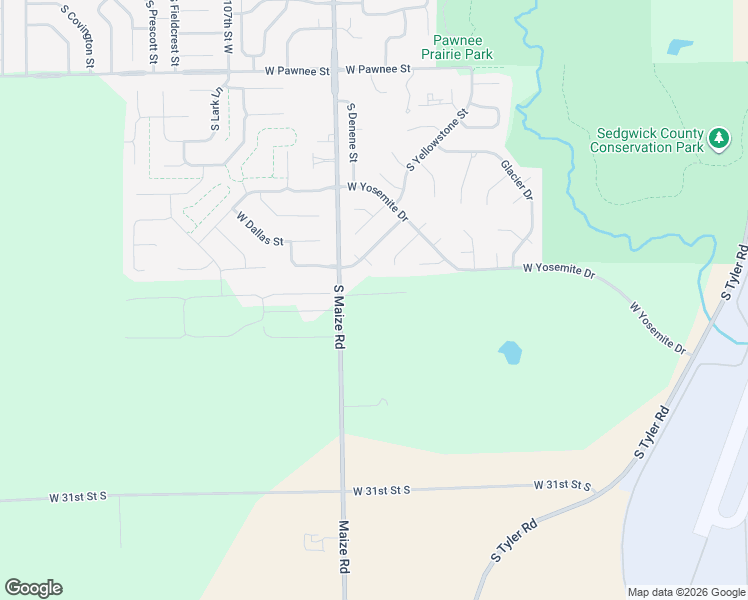 map of restaurants, bars, coffee shops, grocery stores, and more near 2799 South Carrwood Circle in Wichita