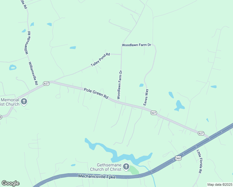 map of restaurants, bars, coffee shops, grocery stores, and more near 9001 Woodlawn Drive in Mechanicsville