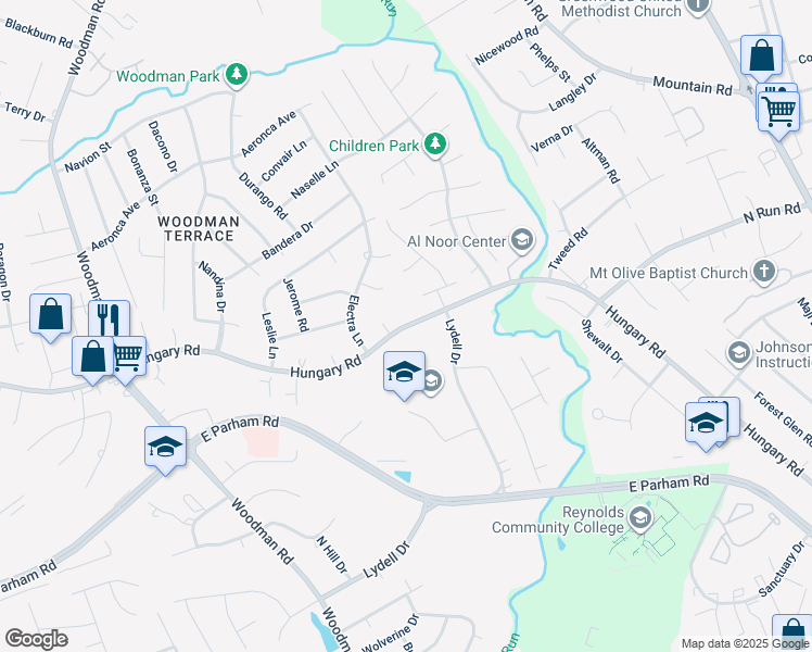 map of restaurants, bars, coffee shops, grocery stores, and more near 1806 Hungary Road in Henrico