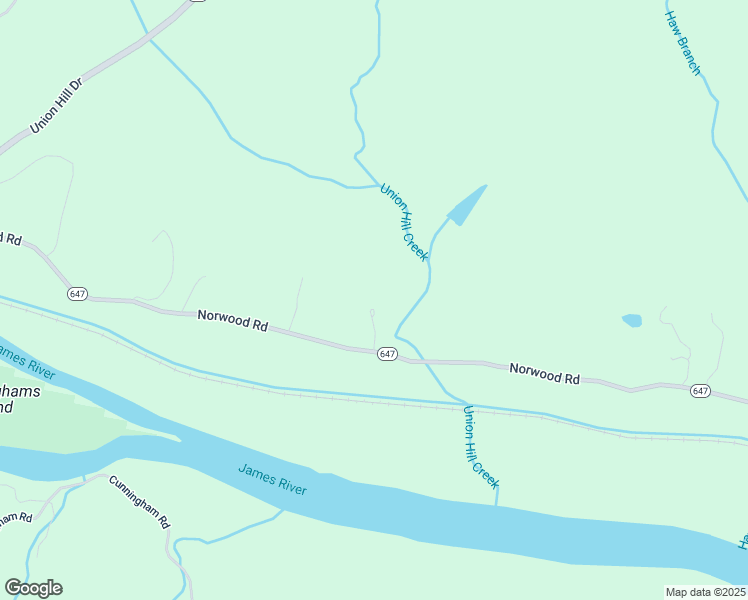 map of restaurants, bars, coffee shops, grocery stores, and more near 100 Round Top Lane in Wingina