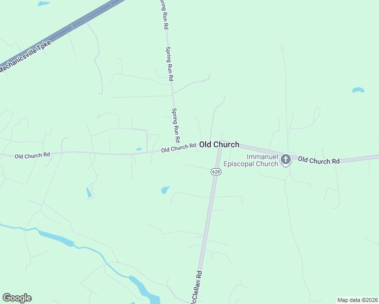 map of restaurants, bars, coffee shops, grocery stores, and more near 3391 Old Church Road in Mechanicsville
