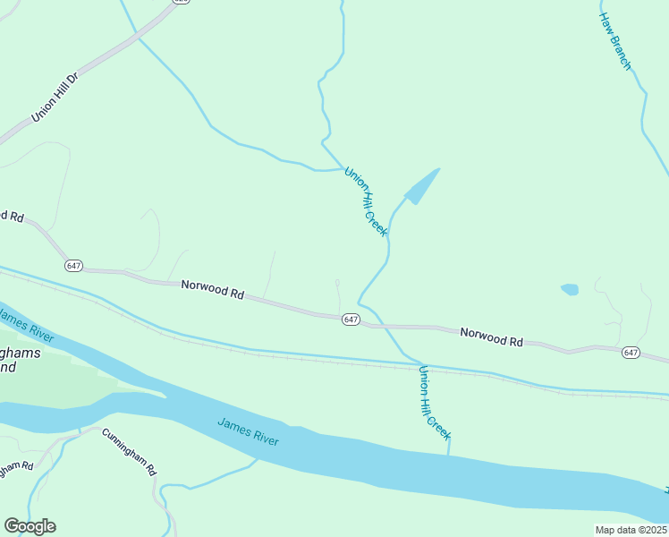 map of restaurants, bars, coffee shops, grocery stores, and more near 100 Round Top Lane in Wingina