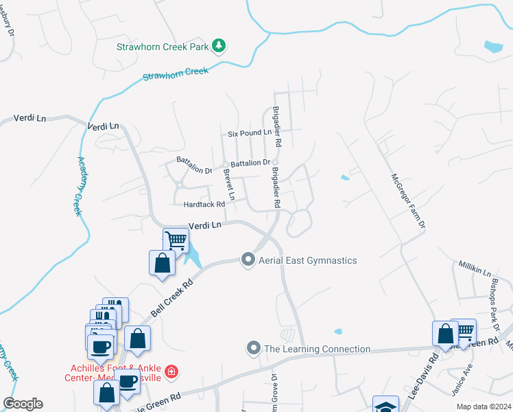 map of restaurants, bars, coffee shops, grocery stores, and more near 7530 Dress Blue Drive in Mechanicsville