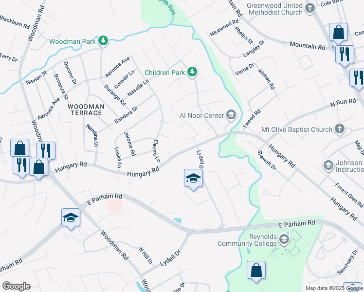 map of restaurants, bars, coffee shops, grocery stores, and more near 1806 Hungary Road in Henrico