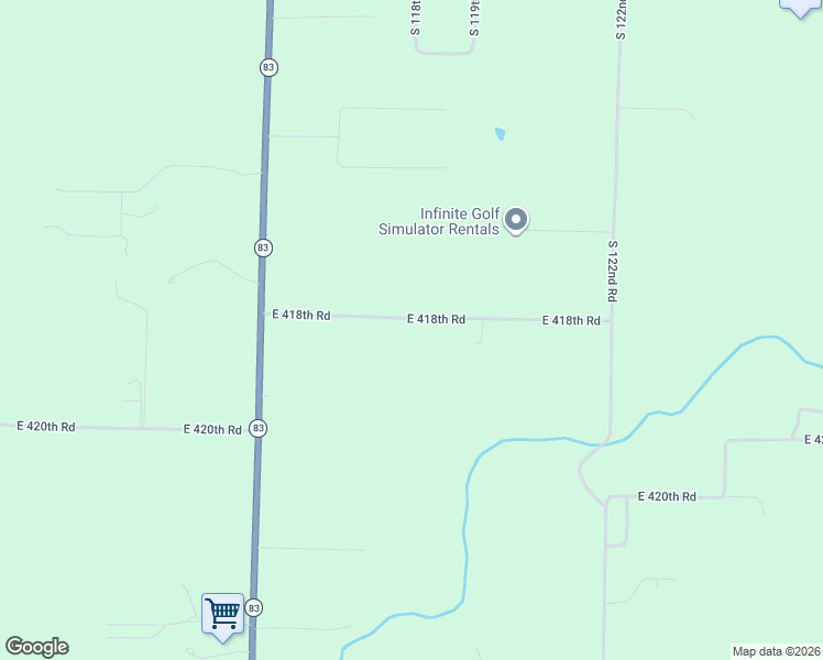 map of restaurants, bars, coffee shops, grocery stores, and more near 1100-1162 East 418th Road in Bolivar