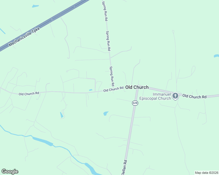 map of restaurants, bars, coffee shops, grocery stores, and more near 3421 Old Church Road in Mechanicsville