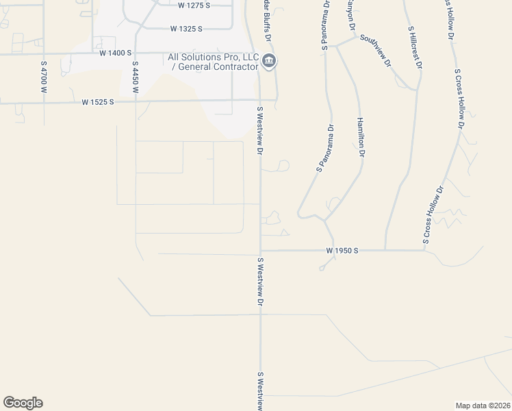 map of restaurants, bars, coffee shops, grocery stores, and more near 1574-1948 South Westview Drive in Cedar City