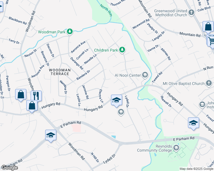 map of restaurants, bars, coffee shops, grocery stores, and more near 9327 Electra Court in Henrico