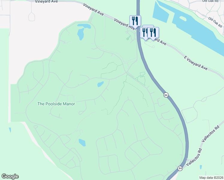 map of restaurants, bars, coffee shops, grocery stores, and more near 2970 Bottini Court in Pleasanton
