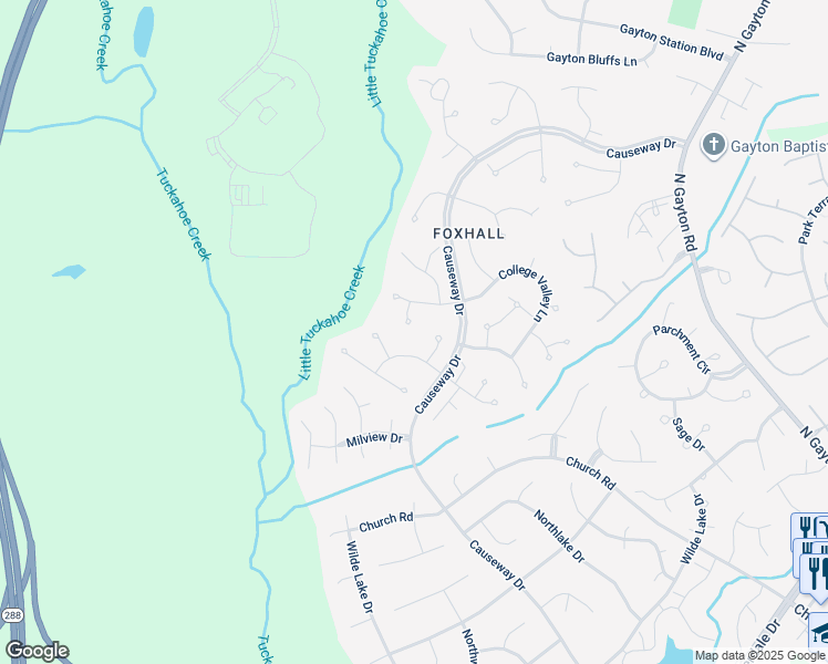 map of restaurants, bars, coffee shops, grocery stores, and more near 3901 Holmbank Court in Richmond
