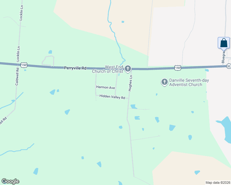 map of restaurants, bars, coffee shops, grocery stores, and more near 136 Nancy Avenue in Danville