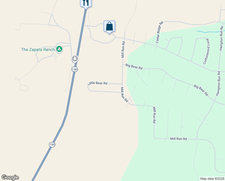 map of restaurants, bars, coffee shops, grocery stores, and more near 26 Mill Run Road in Mosca