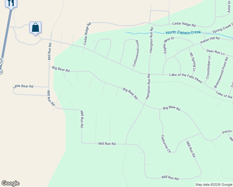 map of restaurants, bars, coffee shops, grocery stores, and more near Pawnee Court in Alamosa County