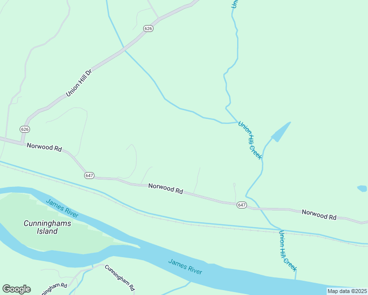 map of restaurants, bars, coffee shops, grocery stores, and more near 11245 Norwood Road in Wingina
