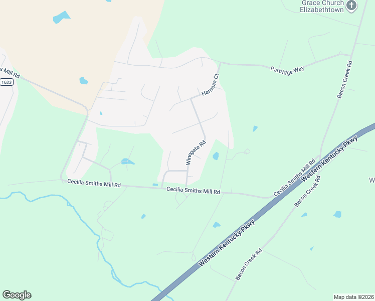 map of restaurants, bars, coffee shops, grocery stores, and more near 329-399 Winngate Road in Elizabethtown