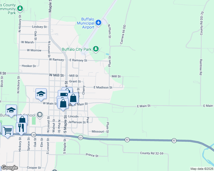 map of restaurants, bars, coffee shops, grocery stores, and more near 306 Plum Street in Buffalo